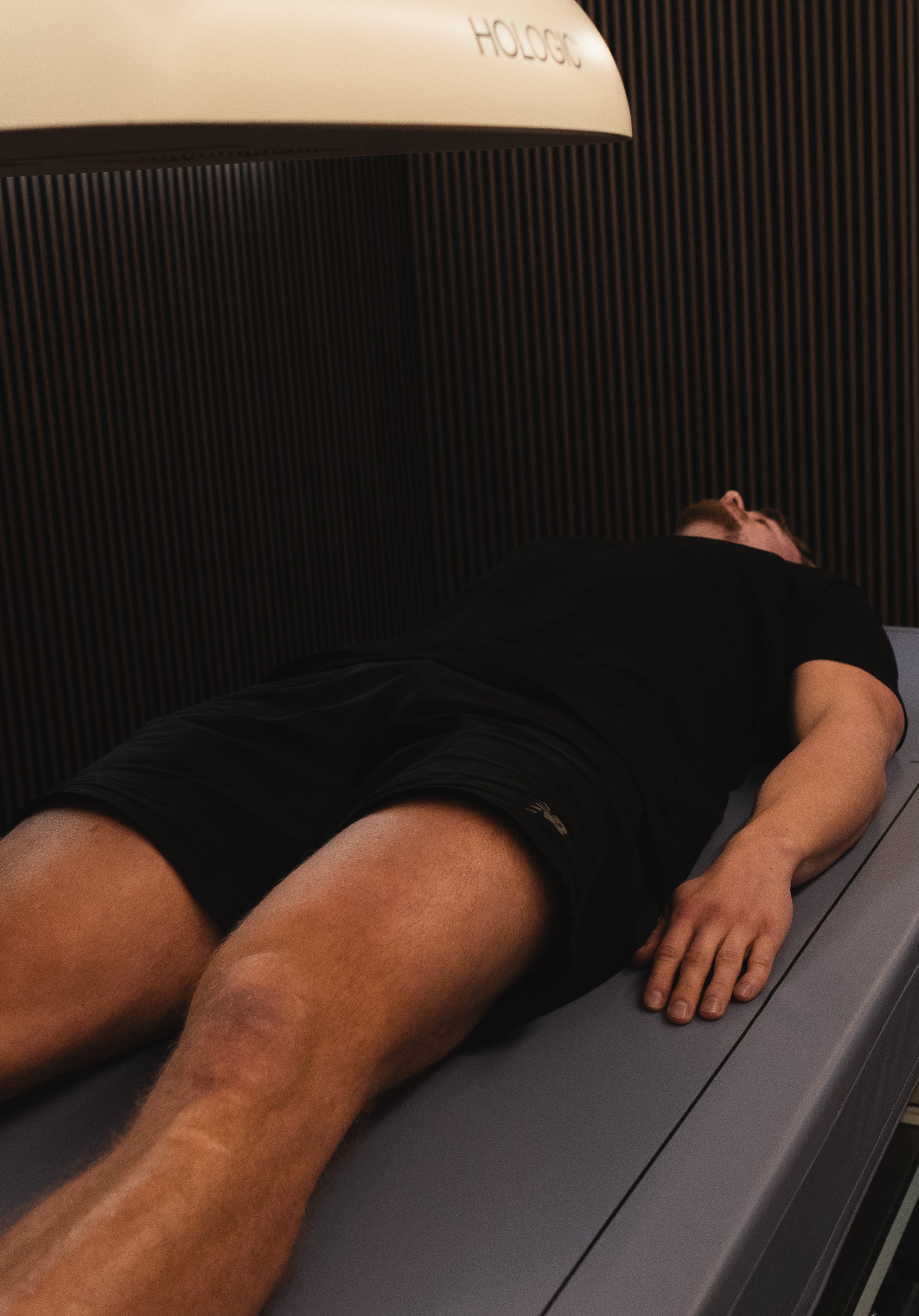 A man having a Telomyx DEXA scan