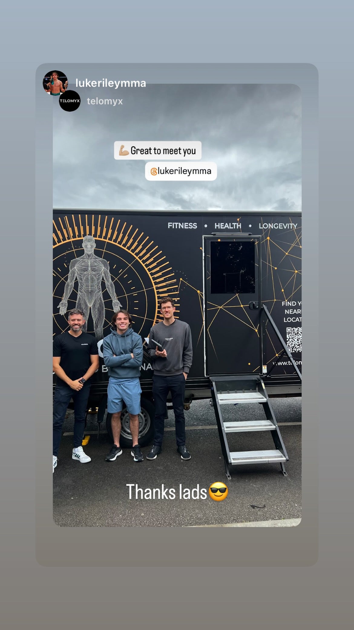 A happy customer posting on instagram about telomyx